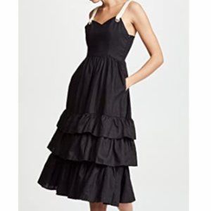 Nice Martin Black Ruffled Tiered Dress